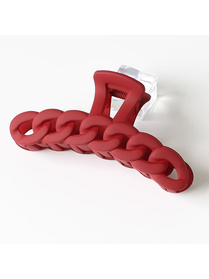 Beau - Solid Color Chain Link Hair Claw Clip