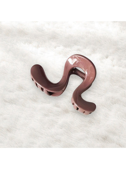 Beau - Retro Glossy Arc Plastic Claw Clip