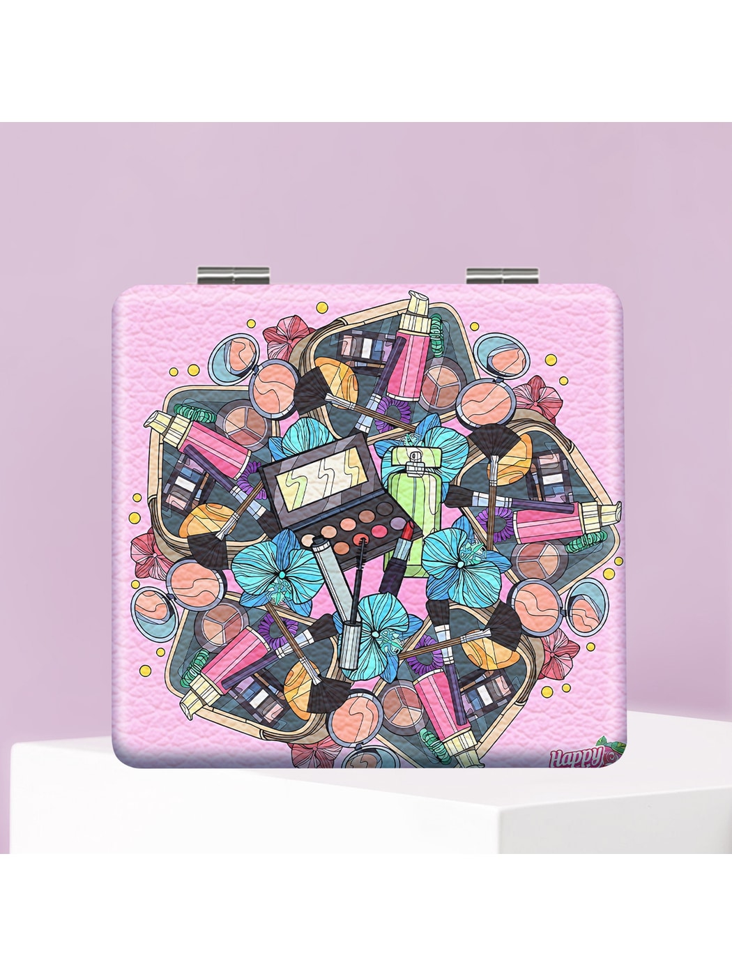 Mirroray - Makeup Theme Cartoon Print Makeup Mirror