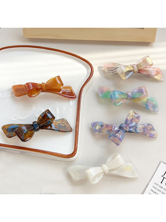 Beau - Adorable Asymmetrical Bow Hair Clips