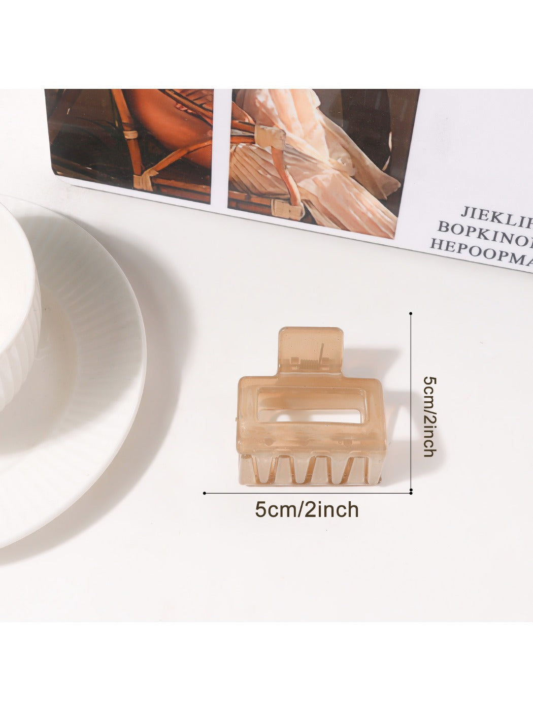 Beau - Minimalist Square Openwork Hair Claw Clip