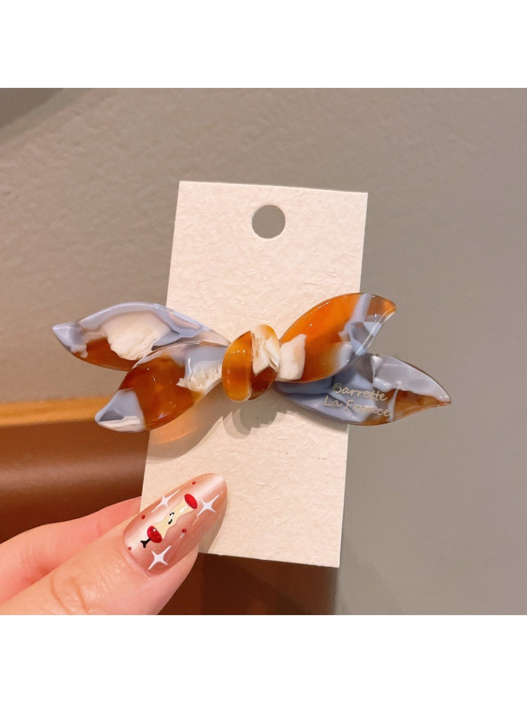 Beau - Acetate Fiber Butterfly Bow Spring Hair Clip