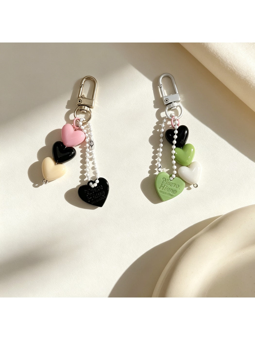 Keypus - Modern Minimalist Heart Bag Charm Keychain