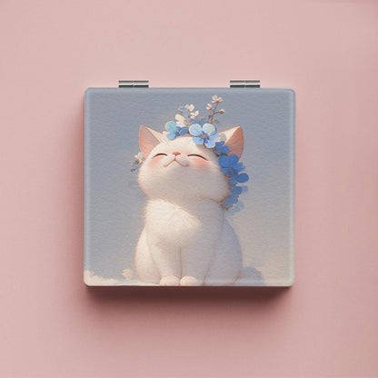 Mirroray - Cute Cartoon Cat Folding Compact Makeup Mirror