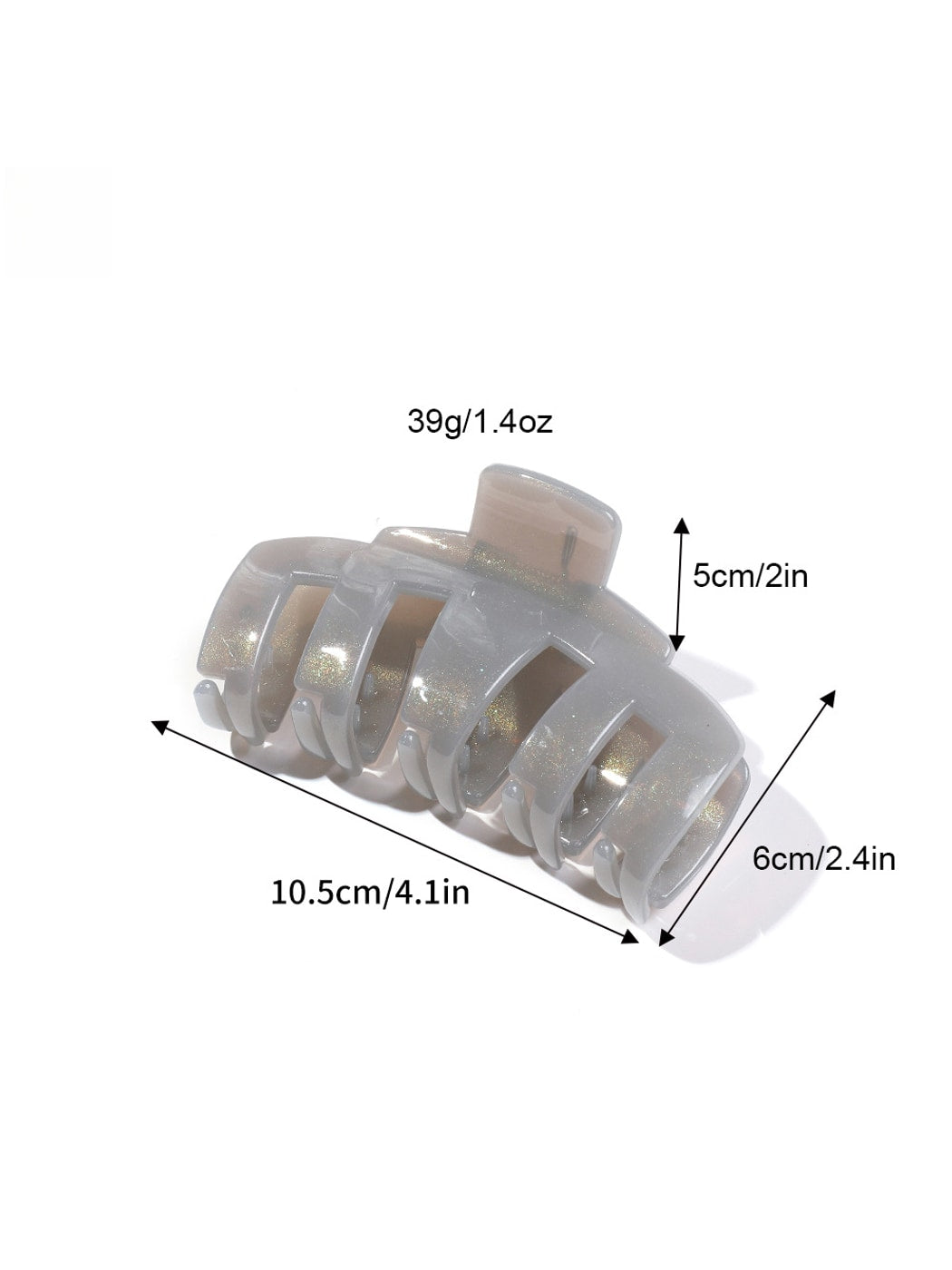 Beau - Geometric PC Gold Speckle Finish Claw Clip