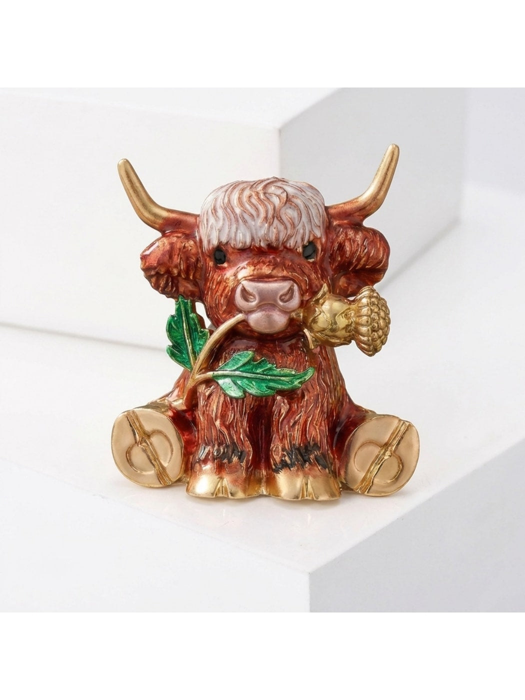 Brovia - Creative Bull Design Detail Alloy Brooch