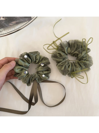 Gifty - Double Layer Mesh Ribbon Polyester Scrunchie