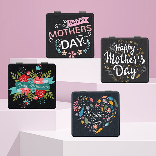 Mirroray - Floral PU Folding Makeup Mirror