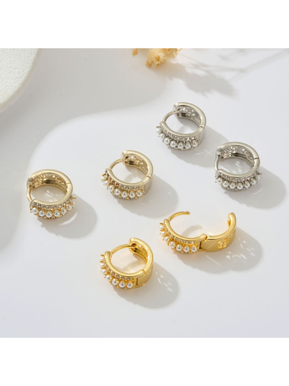 Earedge - Commuter Geometric Ring Accent Earrings