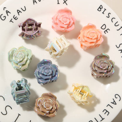 Beau - Glossy Rose Flower PS Hair Claw Clip
