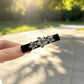 Beau - Sparkly Black Velvet Floral Side Barrette