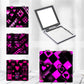 Mirroray - Square Y2K Heart Pattern Compact Folding Mirror