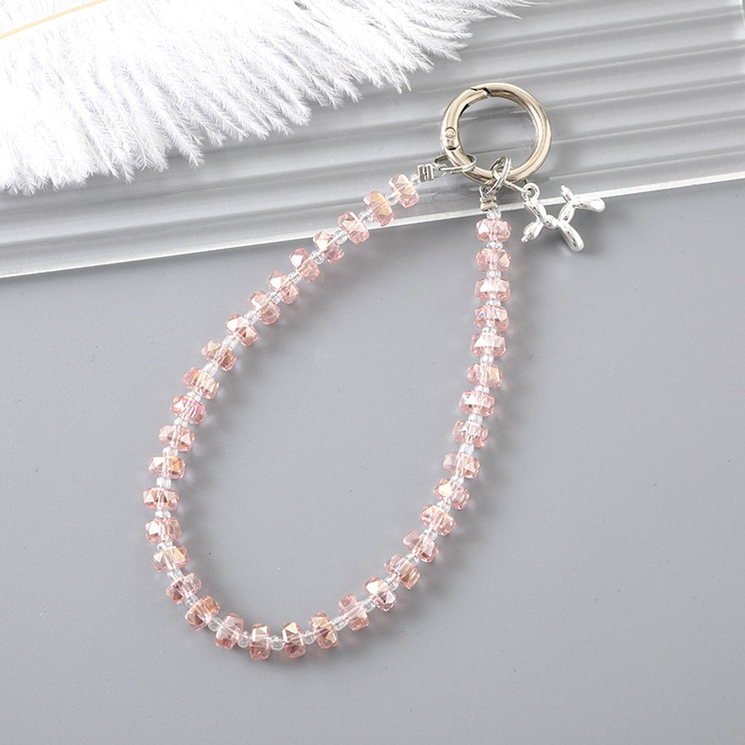 Keypus - Cute Balloon Dog Charm Beaded Chain Keychain