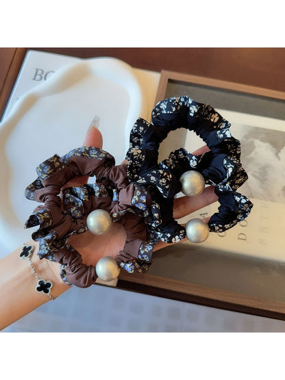 Gifty - Ruffled Printed Fabric Stretch Scrunchie