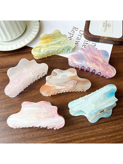 Beau - Glossy Cloud Form Acrylic Hair Claw Clip