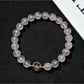 Lovra minimalist pastel beaded bracelet with soft pink and blue beads on a white background