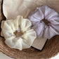 Gifty - Embroidered Sheer Ruffled Floral Scrunchie