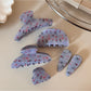 Beau - Blue Rose Print Hair Claw Clip