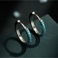 Earedge - Geometric Blue Gradient Alloy Earrings