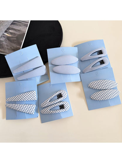 Beau - Classy Blue Plaid Hair Clip