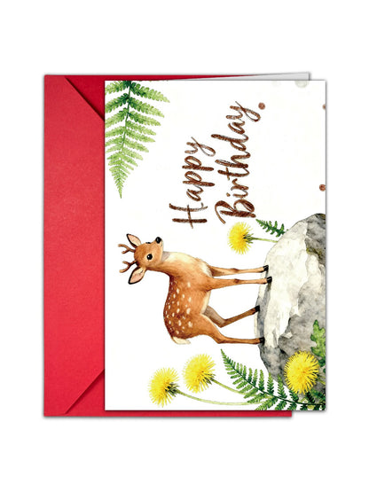 Carduria - Ink Style Animal Birthday Card