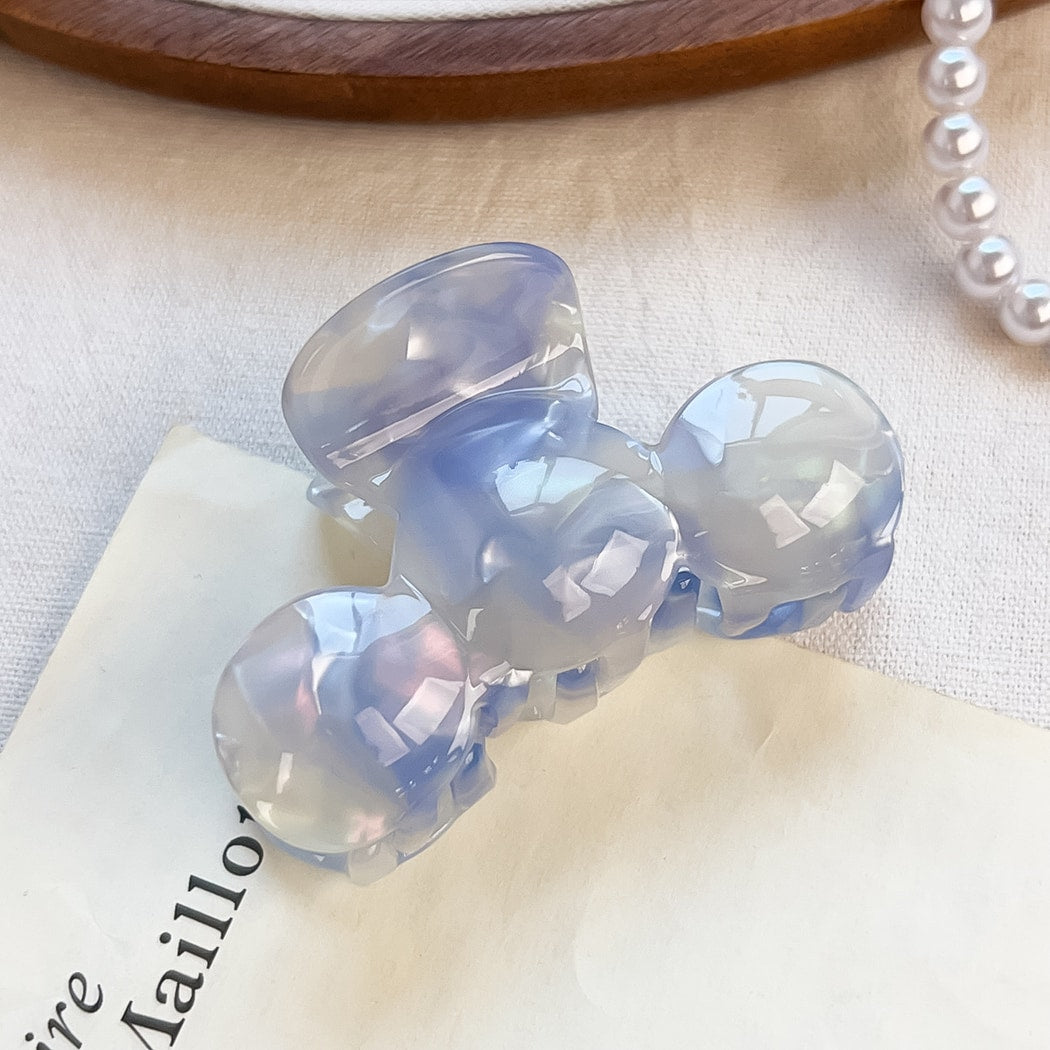 Beau - Round Wave Acetate Plate Claw Hair Clip