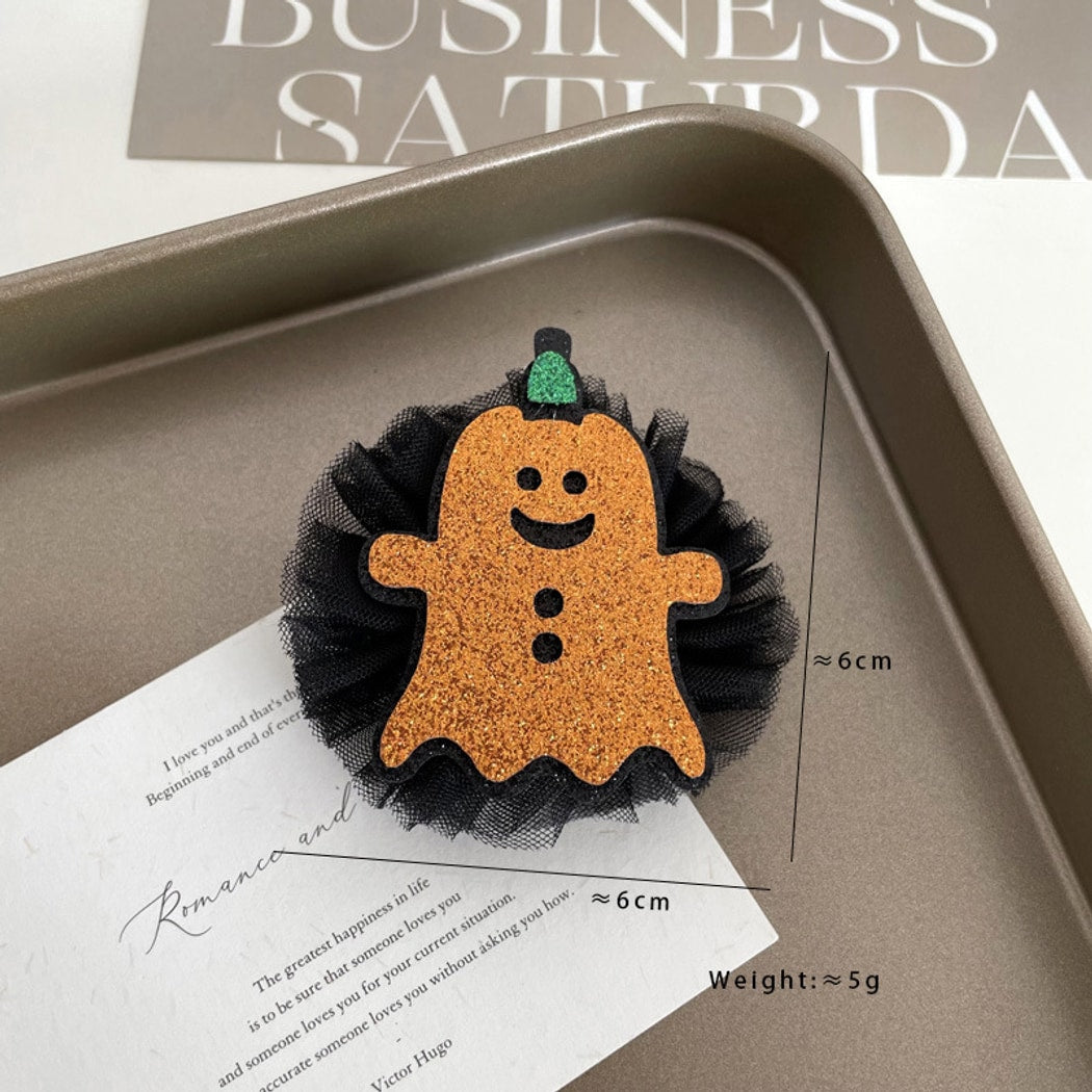 Beau - Halloween Funny Pumpkin Ghost Side Barrette