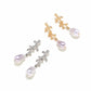 Earedge - Hammered Coral Form Alloy Dangle Earrings