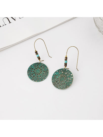 Earedge - Elegant Hollow-Cut Round Earrings