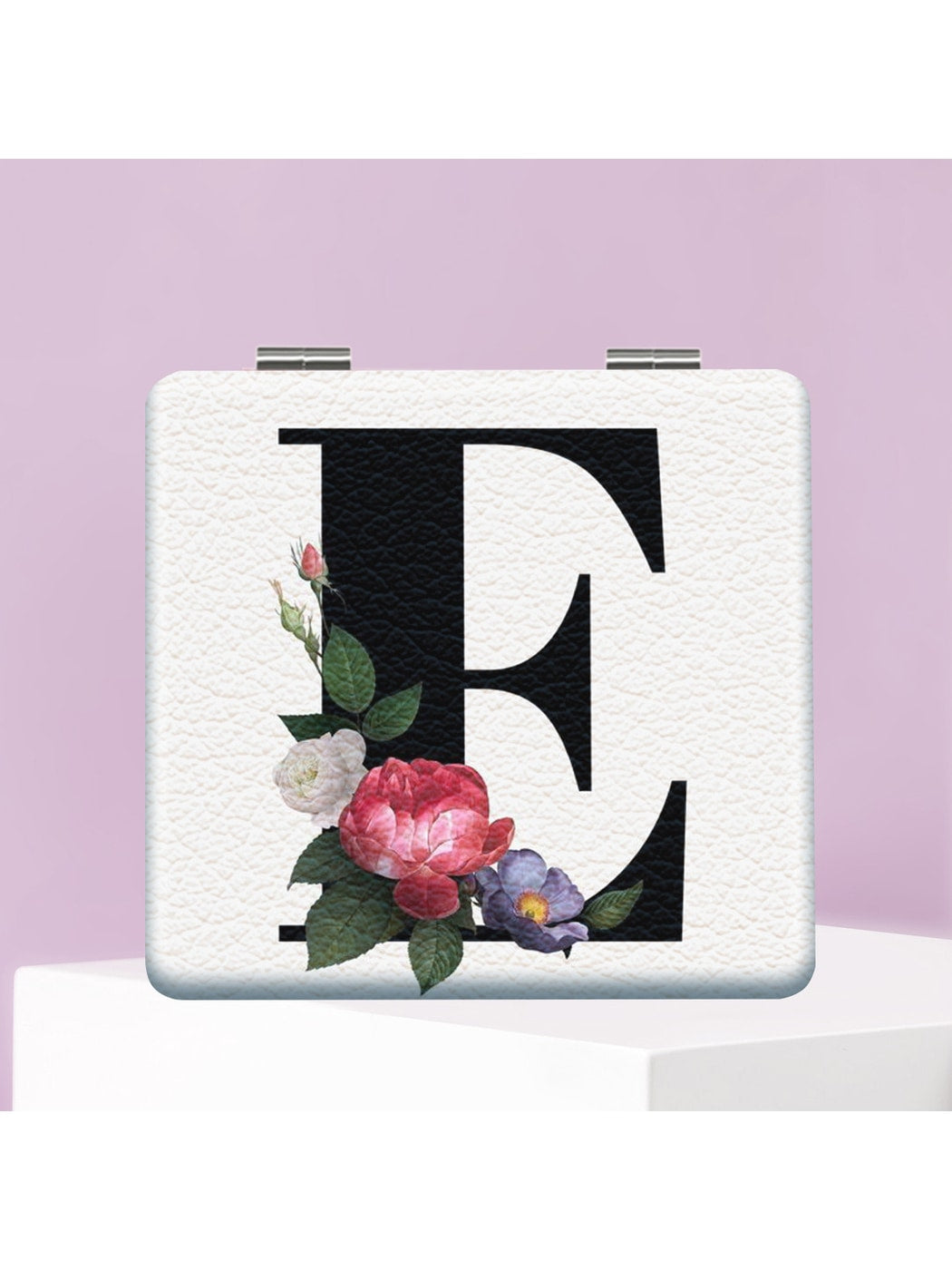 Mirroray - Floral Letter Print Folding Makeup Mirror