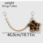 Keypus - Y2K Leopard Heart Chain Bag Charm Keychain