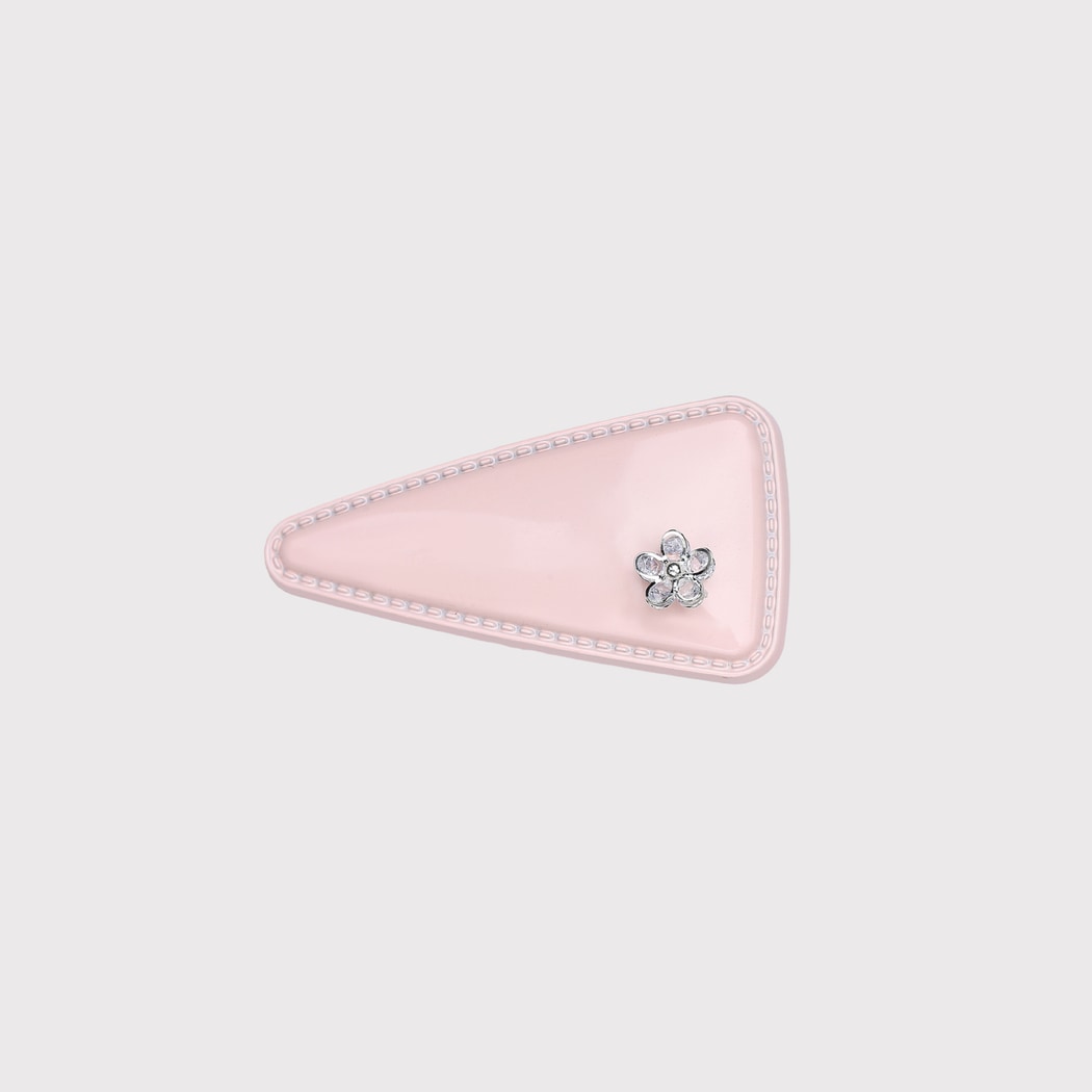 Beau - Elegant Triangular Floral Accent Hair Clip