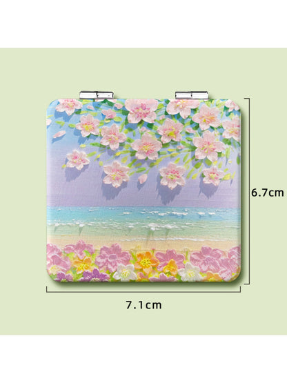 Mirroray - Color Oil Painting Flip-Top Makeup Mirror