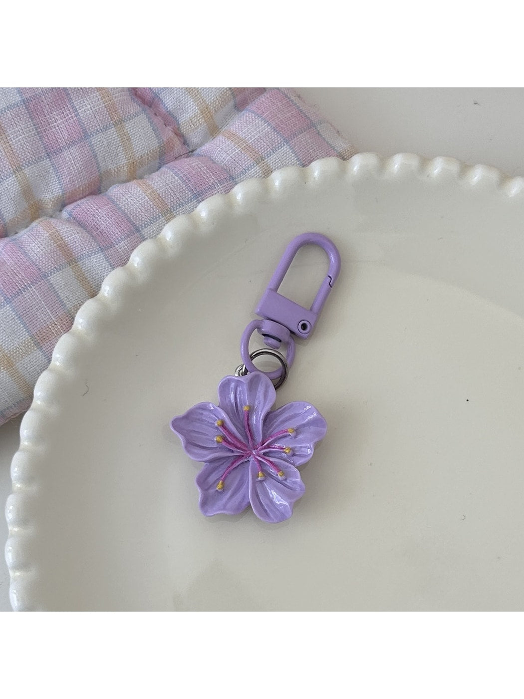 Keypus - Sweet Floral Pendant Key Ring Charm Keychain