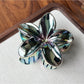 Beau flower shaped claw clip in pink with smooth matte finish
