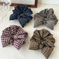 Gifty - Plaid Bow Scrunchie Hair Tie