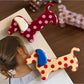 Beau - Polka Dot Dog Shape Acetate Claw Clip