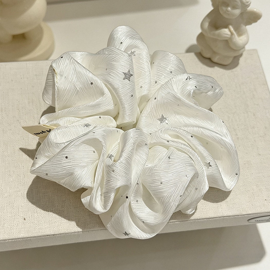 Gifty - Polyester Star Pattern Textured Scrunchie