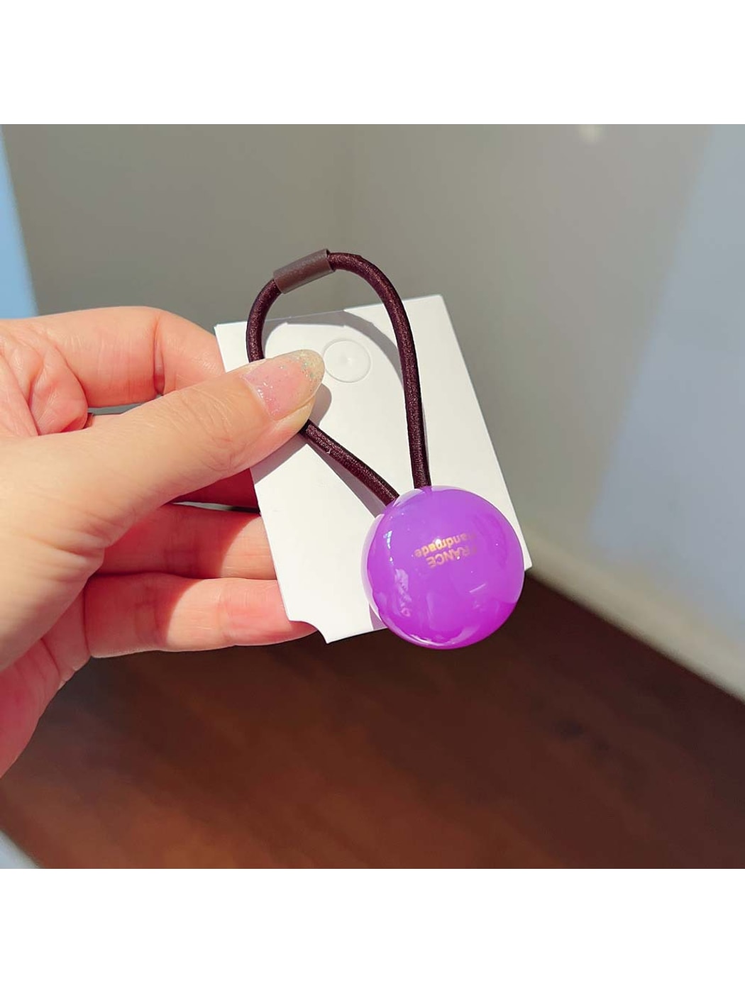 Gifty - Polished Round Accent Elastic Ponytail Hair Tie