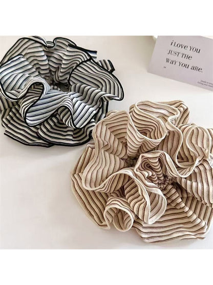 Gifty - Striped Scrunchie Hair Ring