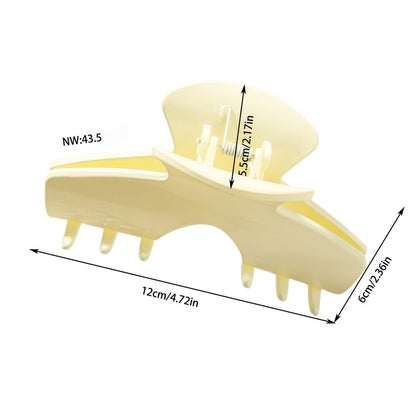 Beau - Simple Arc Shape Glossy Fashion Claw Clip