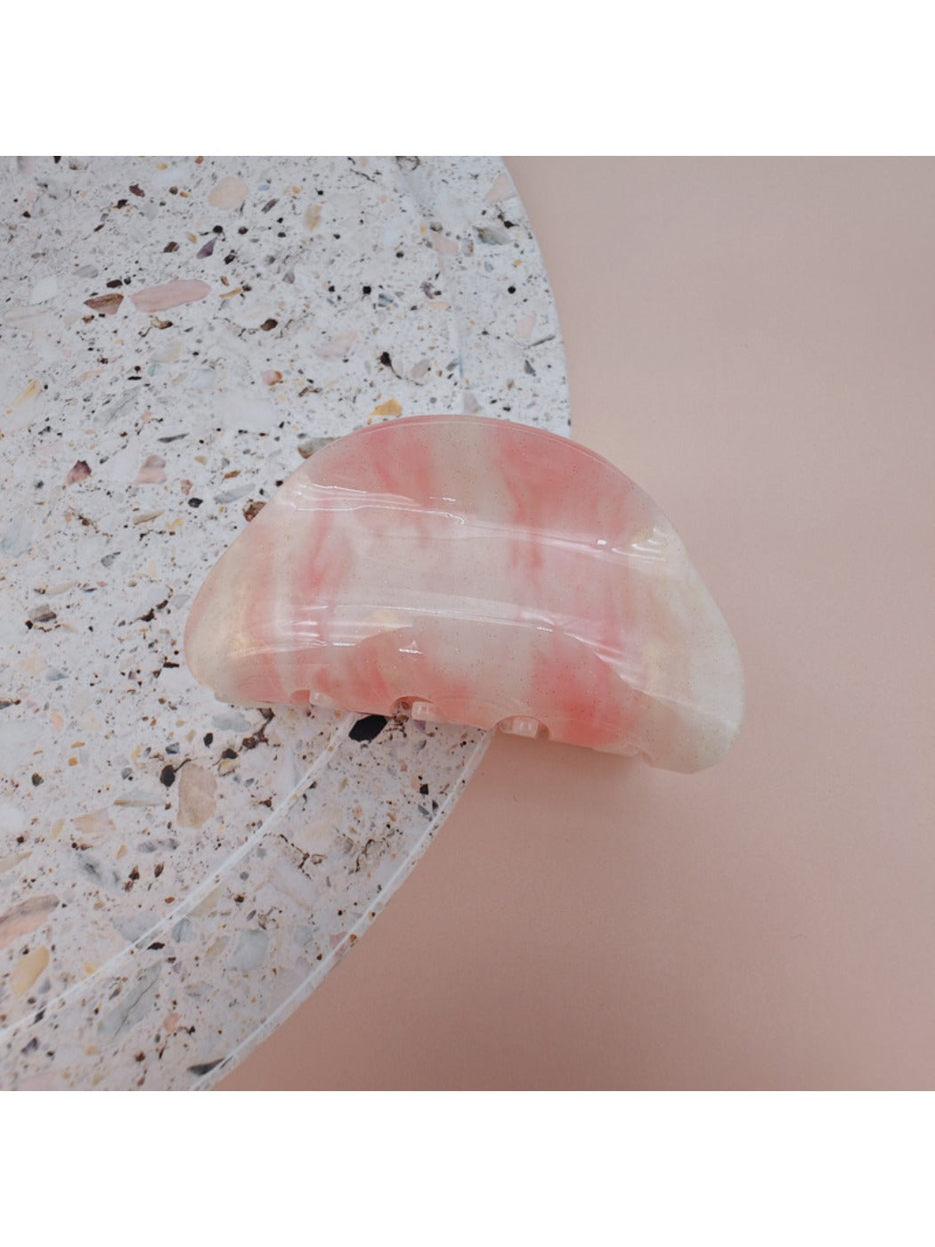 Beau gradient acrylic hair clip on white background emphasizing color blend