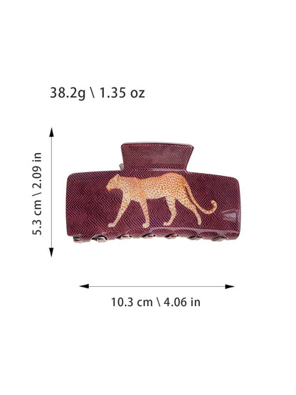 Beau - Leopard Pattern Print Hair Clip