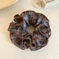 Gifty - Brown Plaid Four Layer Scrunchie
