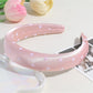 Gifty - Heart Print Satin Look Padded Fabric Headband