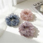 Gifty - Floral Mesh Ruffle Trim Scrunchie