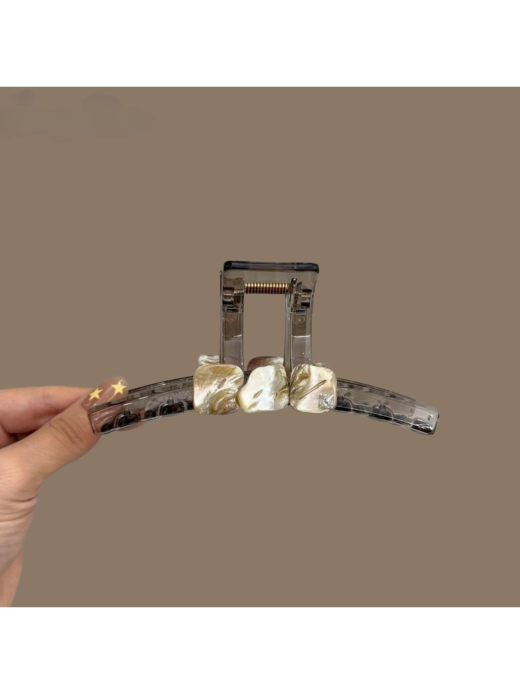 Beau - Retro Irregular Detail PC Claw Hair Clip