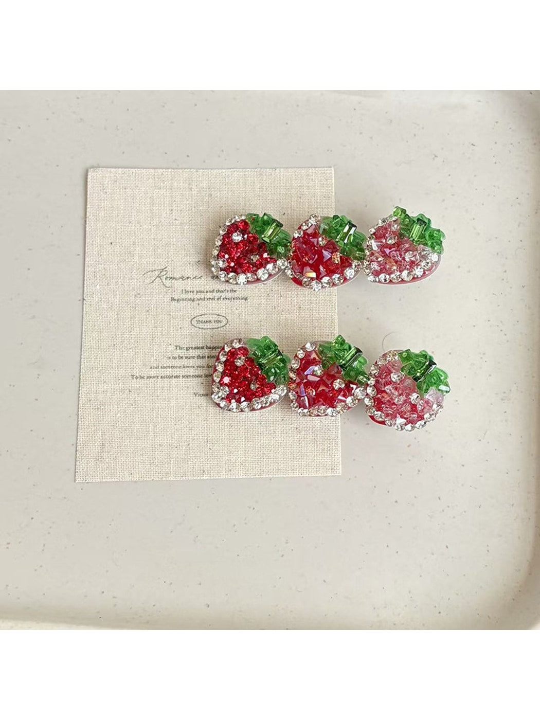Beau - Cartoon Strawberry Duckbill Side Hair Clip
