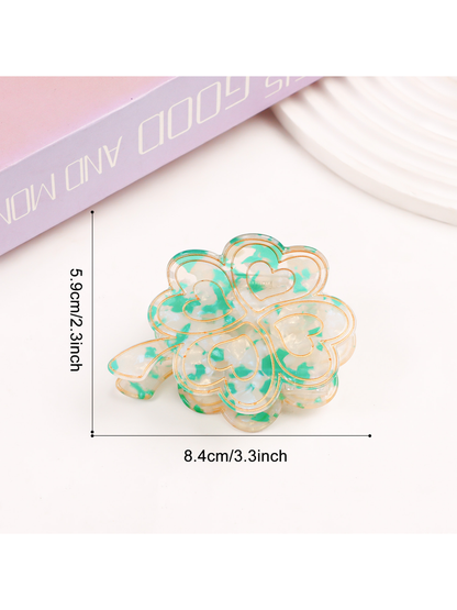 Beau - Glossy Four Leaf Clover Hair Claw Clip