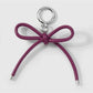 Keypus - Leopard Pattern Bow Faux Leather Bag Charm Keychain